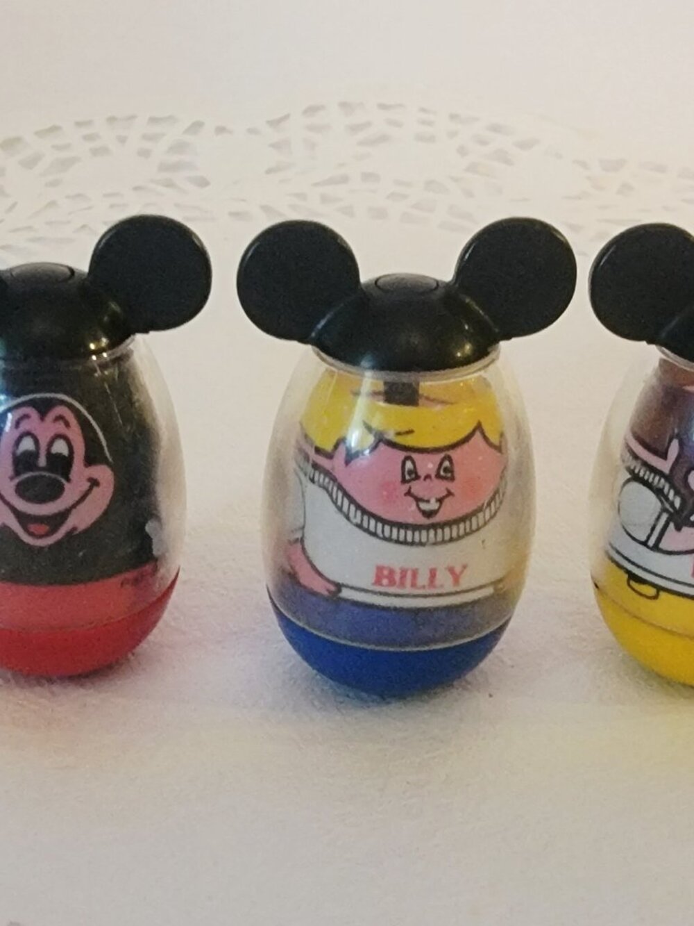 Set of 3 Vintage Weebles, Mickey Mouse, Billy, and Karen from Magic Kingdom set - Picture 2 of 5